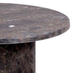 Furniture To Go Naxos Round Side Table In Marron Marble - thumbnail 5
