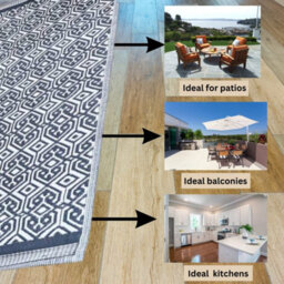 Smart Garden Alfresco Outdoor Garden Rug - Onyx Delphi 210Cm - thumbnail 2