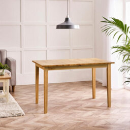 Furniturebox Uk Salcombe Extending Oak Effect Wooden Table & 2 Tenby Benches - thumbnail 5