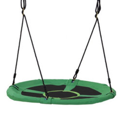 Homcom 100Cm Giant Nest Web Rope Hanging Tree Swing Seat Round Backyard - thumbnail 2