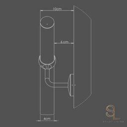 Stiley Living Matt Black/antique Brass 3.6M Stair Handrail Kit, Wall Mounted Banister Rail With Brackets & Fixings, 10Yr Guarantee - thumbnail 4