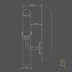 Stiley Living Matt Black/antique Brass 3.6M Stair Handrail Kit, Wall Mounted Banister Rail With Brackets & Fixings, 10Yr Guarantee - thumbnail 2