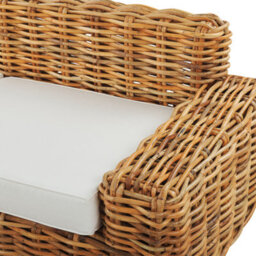 Beliani Garden Sofa 3 Seater Forli Rattan Natural - thumbnail 7