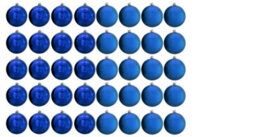 Christmas Tree World 8Cm Blue Bauble Set Shiny/matt (40 Pc) - thumbnail 3