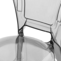 Wyld and Coco Acryluxe Vintage Modern Transparent Black Dining Chairs Set Of 2 - Polycarbonate, Glossy Finish - thumbnail 9