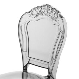 Wyld and Coco Acryluxe Vintage Modern Transparent Black Dining Chairs Set Of 2 - Polycarbonate, Glossy Finish - thumbnail 8