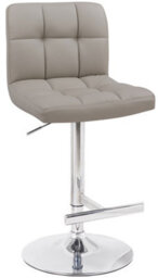 Lamboro Allegro Single Kitchen Bar Stool, Chrome Footrest, Height Adjustable Swivel Gas Lift, Breakfast Bar & Home Barstool, Slate Grey - thumbnail 1