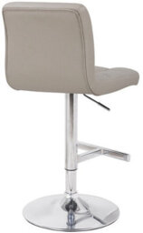 Lamboro Allegro Single Kitchen Bar Stool, Chrome Footrest, Height Adjustable Swivel Gas Lift, Breakfast Bar & Home Barstool, Slate Grey - thumbnail 4