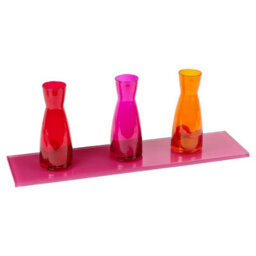 Urbn-Living Pink - Wall-Mounted Glass Floating Shelves With Clip Fixing - 60X15Cm - thumbnail 8