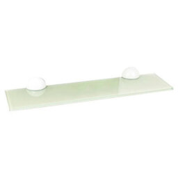 Urbn-Living Pink - Wall-Mounted Glass Floating Shelves With Clip Fixing - 60X15Cm - thumbnail 9