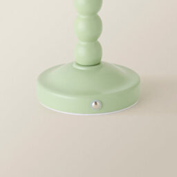 Valuelights Bobble Sage Green Rechargeable Wooden Table Lamp Base Only - thumbnail 5
