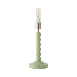Valuelights Bobble Sage Green Rechargeable Wooden Table Lamp Base Only - thumbnail 6