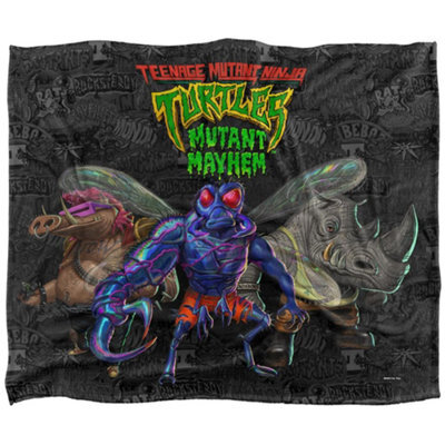 Teenage Mutant Ninja Turtles: Mutant Mayhem Baddies And Patches Silky Supersoft Blanket Multicoloured (152Cm X 127Cm) - image 1