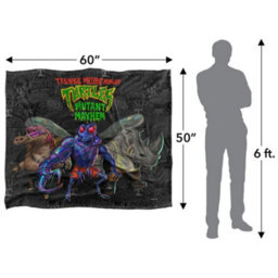 Teenage Mutant Ninja Turtles: Mutant Mayhem Baddies And Patches Silky Supersoft Blanket Multicoloured (152Cm X 127Cm) - thumbnail 5