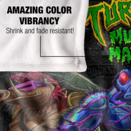 Teenage Mutant Ninja Turtles: Mutant Mayhem Baddies And Patches Silky Supersoft Blanket Multicoloured (152Cm X 127Cm) - thumbnail 4