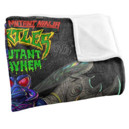 Teenage Mutant Ninja Turtles: Mutant Mayhem Baddies And Patches Silky Supersoft Blanket Multicoloured (152Cm X 127Cm) - thumbnail 3