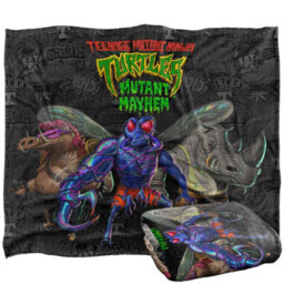 Teenage Mutant Ninja Turtles: Mutant Mayhem Baddies And Patches Silky Supersoft Blanket Multicoloured (152Cm X 127Cm) - thumbnail 2