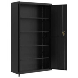 Berkfield File Cabinet Black 105X40X180 Cm Steel - thumbnail 4