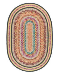 Colourful Oval Rug, Handmade Rug, Geometric Striped Rug, Modern Rug For Living Room, & Dining Room-160Cm X 230Cm(Oval) - thumbnail 2