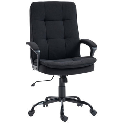 Black Office Chair With Dual-Layer Padding, Fabric Computer Desk Chair For Home Office - image 1