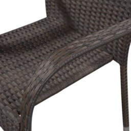 Berkfield 5 Piece Garden Dining Set Brown Poly Rattan - thumbnail 7