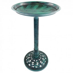 Oypla Traditional Ornamental Garden Pedestal Bird Bath Outdoor Water - thumbnail 1