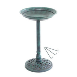 Oypla Traditional Ornamental Garden Pedestal Bird Bath Outdoor Water - thumbnail 2