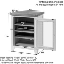 The Furniture Market Cheshire White Painted Glazed Hi-Fi Media Cabinet Unit - thumbnail 9