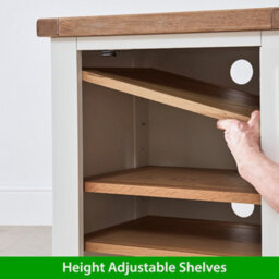 The Furniture Market Cheshire White Painted Glazed Hi-Fi Media Cabinet Unit - thumbnail 6