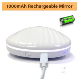 Portable Led Makeup Mirror ,travel Dimmable Magnified Rechargeable Foldable - thumbnail 5
