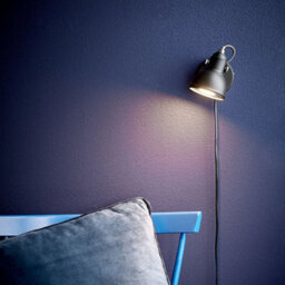 Nordlux Aslak Metal Wall Light Adjustable Head Black,plug In Or Mains - thumbnail 1