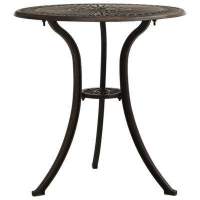 Berkfield Garden Table Bronze 62X62X65 Cm Cast Aluminium - image 1