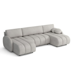 Zara U Shaped Sofa Bed Has Storage Universal Corner Freestanding Upholstered Back 318X160X88Cm Pink - thumbnail 2