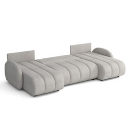 Zara U Shaped Sofa Bed Has Storage Universal Corner Freestanding Upholstered Back 318X160X88Cm Pink - thumbnail 3
