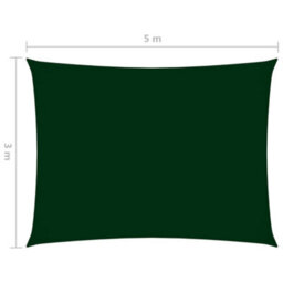 Berkfield Sunshade Sail Oxford Fabric Rectangular 3X5 M Dark Green - thumbnail 6
