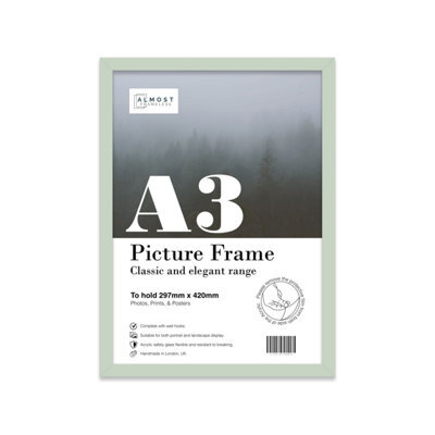 A3 Mint Green Picture Frame Fits A3 (29.7 X 42Cm - 11.7 X 16.5In) Poster, Photo, Artwork, Or Print. - image 1