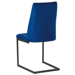 Beliani Set Of 2 Dining Chairs Lavonia Velvet Navy Blue - thumbnail 6