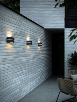 Nordlux Sibelis Outdoor Plastic Wall Light Weatherproof Black,mains - image 1