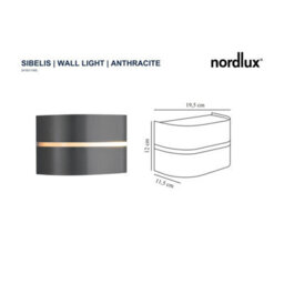 Nordlux Sibelis Outdoor Plastic Wall Light Weatherproof Black,mains - thumbnail 5