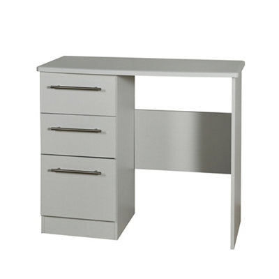 Bergamo Ready Assembled Matt Grey 3 Drawer Vanity Unit (H)795mm (W)930mm (D)415mm - image 1