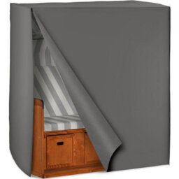 Tectake Beach Chair Cover - Wind, Rain And Sun Resistant, Easy To Care For, 120 X 80 X 145 Cm - Grey - thumbnail 1