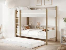 Noomi Bodie Solid Wood Storage Bunk Bed White & Oak - thumbnail 4