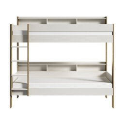 Noomi Bodie Solid Wood Storage Bunk Bed White & Oak - thumbnail 8