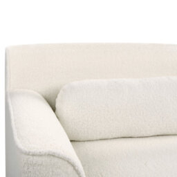 Beliani Corner Sofa 3 Seater Simos Boucle White Right Hand - thumbnail 7