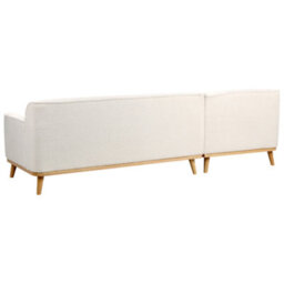 Beliani Corner Sofa 3 Seater Simos Boucle White Right Hand - thumbnail 6