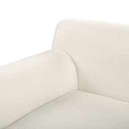 Beliani Corner Sofa 3 Seater Simos Boucle White Right Hand - thumbnail 8
