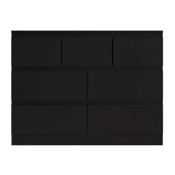 7 Drawer Chest Bedroom Home Office Furniture Matt Black Furniture - thumbnail 3