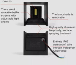 Led Wall Light Anthracite Modern Ip65 Waterproof Outdoor/indoor - thumbnail 3