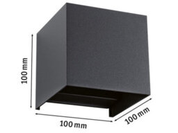 Led Wall Light Anthracite Modern Ip65 Waterproof Outdoor/indoor - thumbnail 4