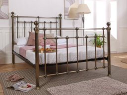 Save On Goods UK 4Ft6 Double Brass Finish,traditional Antique Victorian Metal Bed Frame Bedstead,4Ft6 Double,5Ft King - thumbnail 2